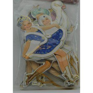Vintage Shackman Sonja Henie Hanging Ornaments